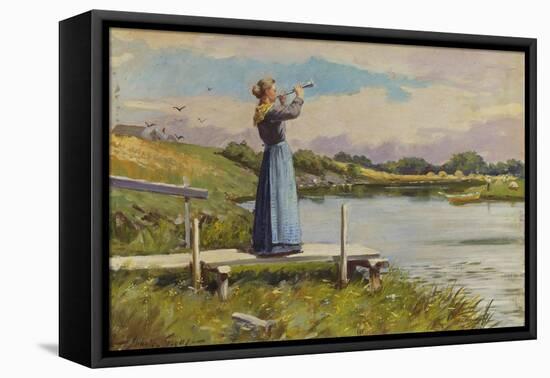 Das Essen ist fertig (Dinner Horn)-Abbott Fuller Graves-Framed Premier Image Canvas