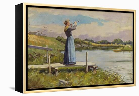 Das Essen ist fertig (Dinner Horn)-Abbott Fuller Graves-Framed Premier Image Canvas