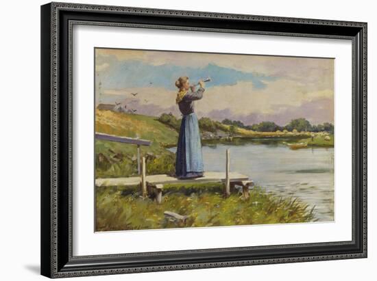 Das Essen ist fertig (Dinner Horn)-Abbott Fuller Graves-Framed Giclee Print