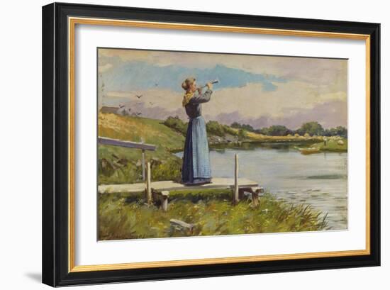 Das Essen ist fertig (Dinner Horn)-Abbott Fuller Graves-Framed Giclee Print