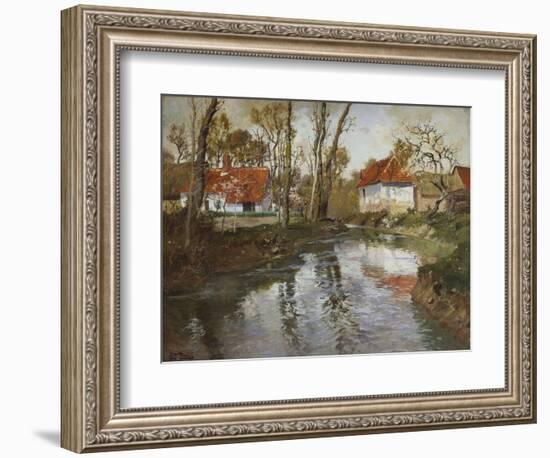 Das Fluesschen Laita in Quimperle-Fritz Thaulow-Framed Giclee Print