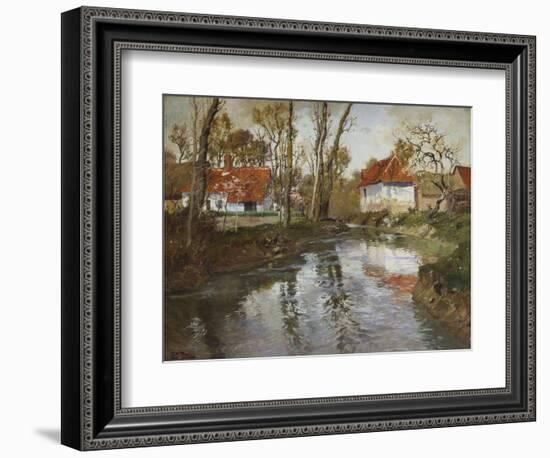 Das Fluesschen Laita in Quimperle-Fritz Thaulow-Framed Giclee Print