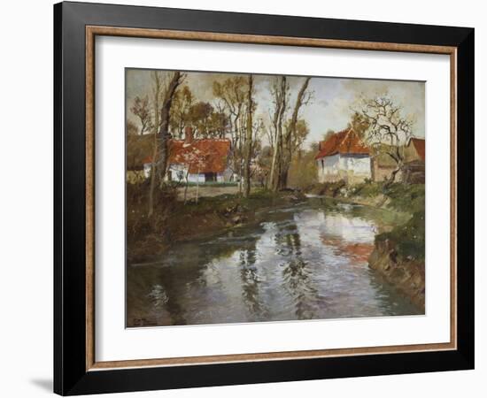 Das Fluesschen Laita in Quimperle-Fritz Thaulow-Framed Giclee Print