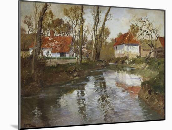 Das Fluesschen Laita in Quimperle-Fritz Thaulow-Mounted Giclee Print