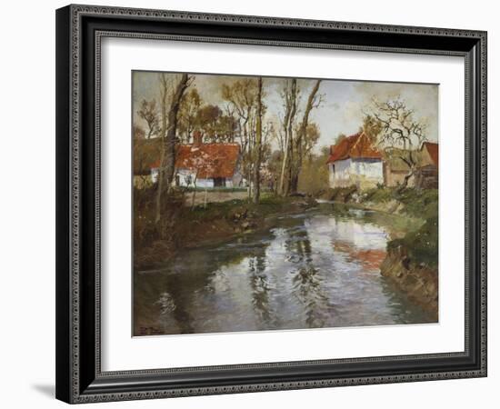 Das Fluesschen Laita in Quimperle-Fritz Thaulow-Framed Giclee Print