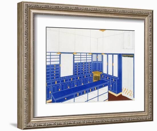 Das Interieur Iv, a Glove Shop, 1906 (Colour Litho)-Johann Stubner-Framed Giclee Print