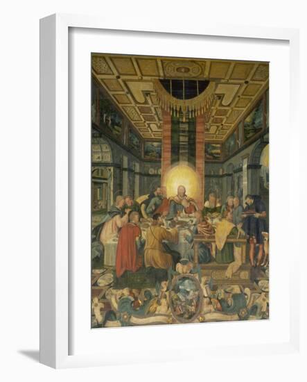 Das Letzte Abendmahl, Mitteltafel Vom Altar Der Frauenkirche in Muehlberg/Elbe-Heinrich Göding the Elder-Framed Giclee Print