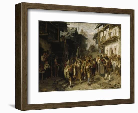 Das Letzte Aufgebot. (Skizze), 1872-Franz Von Defregger-Framed Giclee Print