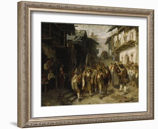 Das Letzte Aufgebot. (Skizze), 1872-Franz Von Defregger-Framed Giclee Print