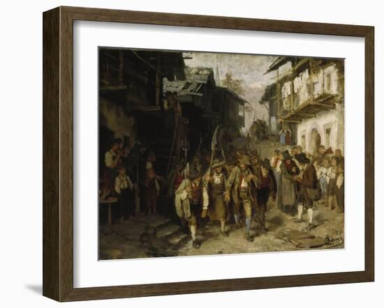 Das Letzte Aufgebot. (Skizze), 1872-Franz Von Defregger-Framed Giclee Print