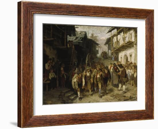 Das Letzte Aufgebot. (Skizze), 1872-Franz Von Defregger-Framed Giclee Print