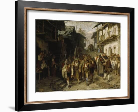 Das Letzte Aufgebot. (Skizze), 1872-Franz Von Defregger-Framed Giclee Print