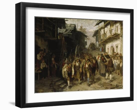 Das Letzte Aufgebot. (Skizze), 1872-Franz Von Defregger-Framed Giclee Print