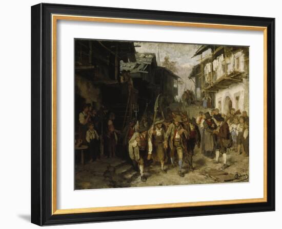 Das Letzte Aufgebot. (Skizze), 1872-Franz Von Defregger-Framed Giclee Print