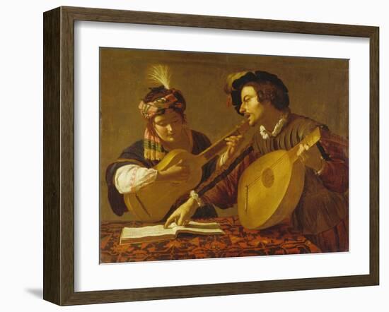 Das Musizierende Paar. (Kopie)-Theodor Rombouts-Framed Giclee Print