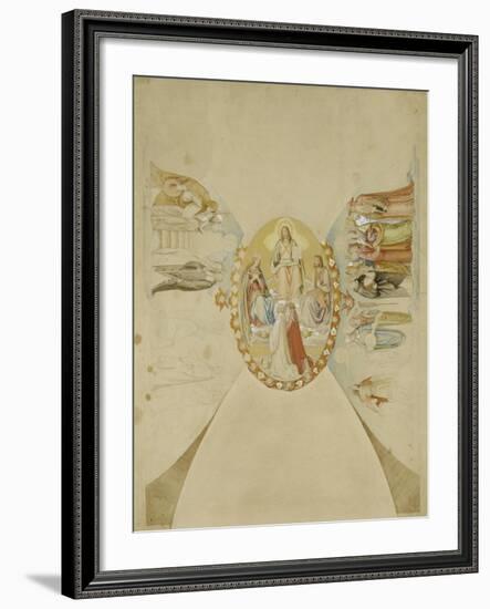 Das Paradies. Entwurf Fuer Das Deckenge- Maelde des Dantezimmers des Casino Massi--Philipp Veit-Framed Giclee Print