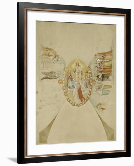 Das Paradies. Entwurf Fuer Das Deckenge- Maelde des Dantezimmers des Casino Massi--Philipp Veit-Framed Giclee Print