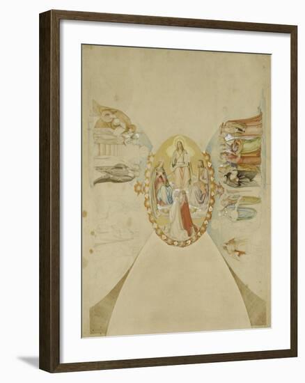 Das Paradies. Entwurf Fuer Das Deckenge- Maelde des Dantezimmers des Casino Massi--Philipp Veit-Framed Giclee Print