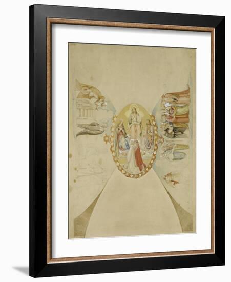 Das Paradies. Entwurf Fuer Das Deckenge- Maelde des Dantezimmers des Casino Massi--Philipp Veit-Framed Giclee Print