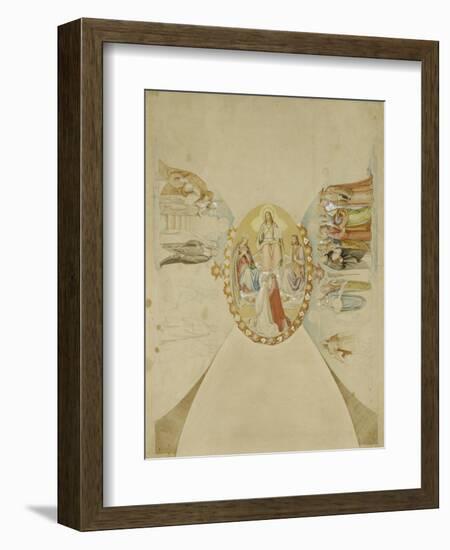 Das Paradies. Entwurf Fuer Das Deckenge- Maelde des Dantezimmers des Casino Massi--Philipp Veit-Framed Giclee Print