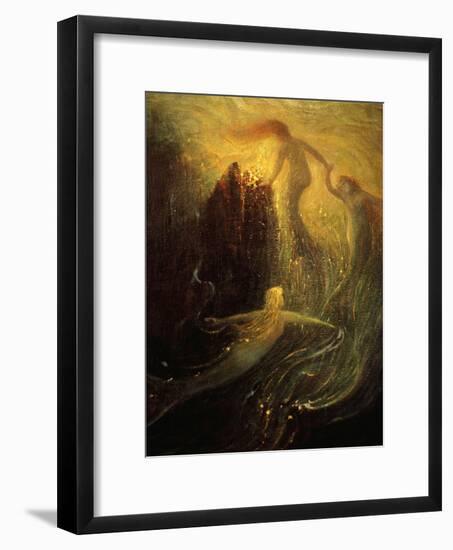 Das Rheingold (Rhinegold), Opera from the Ring of the Nibelungen Cycle by Richard Wagner, 1813-83-Hermann Hendrich-Framed Giclee Print