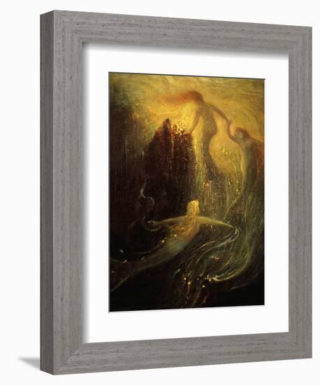 Das Rheingold (Rhinegold), Opera from the Ring of the Nibelungen Cycle by Richard Wagner, 1813-83-Hermann Hendrich-Framed Giclee Print