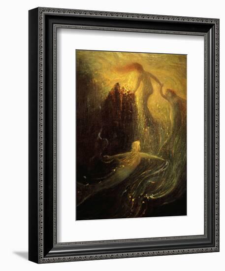 Das Rheingold (Rhinegold), Opera from the Ring of the Nibelungen Cycle by Richard Wagner, 1813-83-Hermann Hendrich-Framed Giclee Print