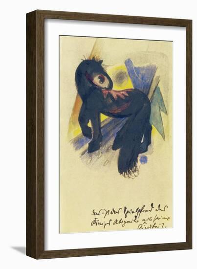 Das Spielpferd des Koenigs Abigail Aus Seiner Kindheit. Postkarte an Else Lasker-Schueler-Franz Marc-Framed Giclee Print