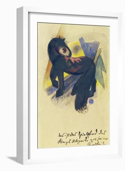 Das Spielpferd des Koenigs Abigail Aus Seiner Kindheit. Postkarte an Else Lasker-Schueler-Franz Marc-Framed Giclee Print