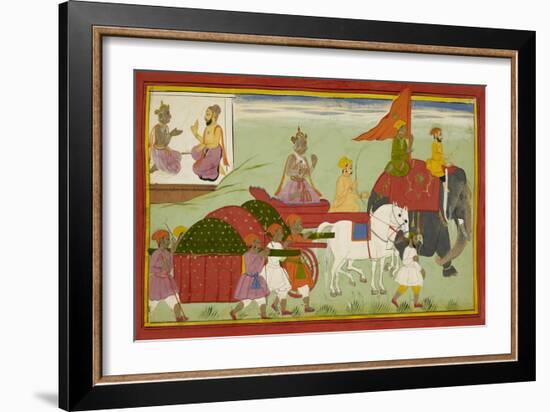 Dasaratha Sets Out For Anga-null-Framed Giclee Print