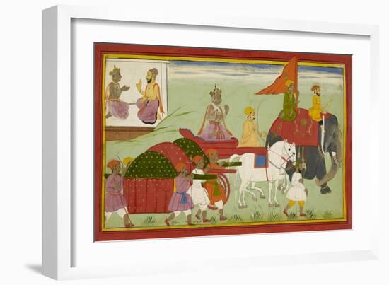 Dasaratha Sets Out For Anga-null-Framed Giclee Print