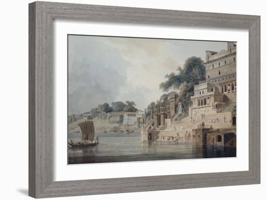 Dasasvamedha Ghat, Benares (Varanasi), Uttar Pradesh-Thomas & William Daniell-Framed Giclee Print