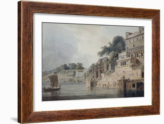 Dasasvamedha Ghat, Benares (Varanasi), Uttar Pradesh-Thomas & William Daniell-Framed Giclee Print