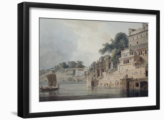 Dasasvamedha Ghat, Benares (Varanasi), Uttar Pradesh-Thomas & William Daniell-Framed Giclee Print