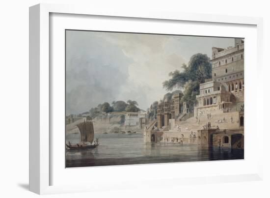 Dasasvamedha Ghat, Benares (Varanasi), Uttar Pradesh-Thomas & William Daniell-Framed Giclee Print