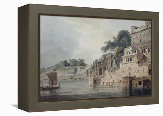 Dasasvamedha Ghat, Benares (Varanasi), Uttar Pradesh-Thomas & William Daniell-Framed Premier Image Canvas