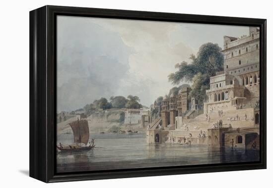 Dasasvamedha Ghat, Benares (Varanasi), Uttar Pradesh-Thomas & William Daniell-Framed Premier Image Canvas