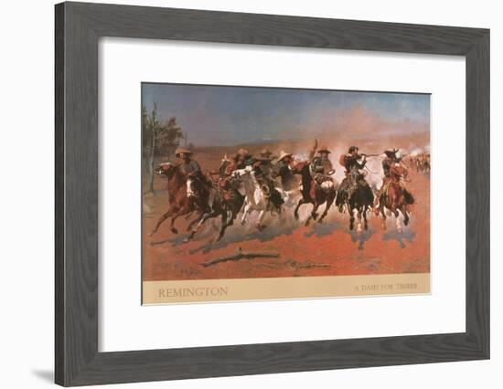 Dash For Timber-unknown Remington-Framed Art Print