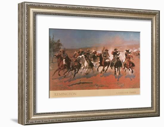 Dash For Timber-unknown Remington-Framed Art Print