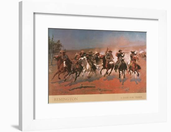 Dash For Timber-unknown Remington-Framed Art Print