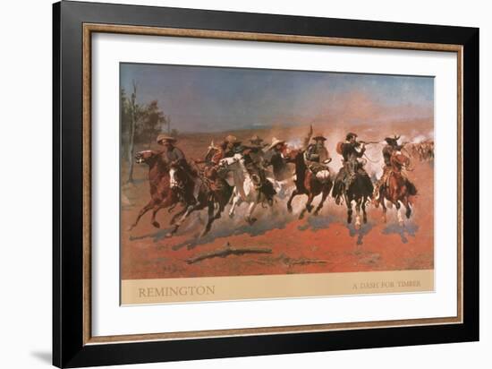 Dash For Timber-unknown Remington-Framed Art Print