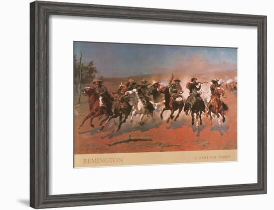 Dash For Timber-unknown Remington-Framed Art Print