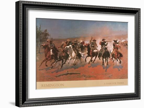 Dash For Timber-unknown Remington-Framed Art Print