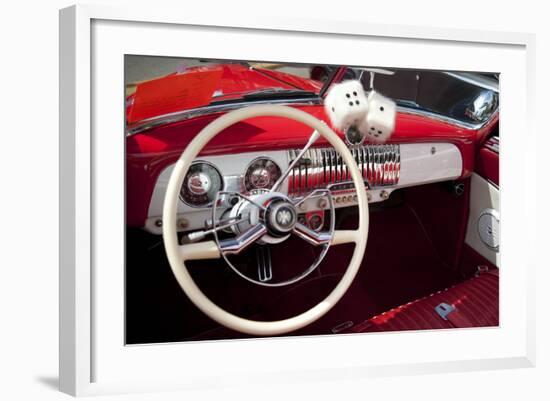 Dashboard at Classic Car Show, Kirkland, Washington, USA-Merrill Images-Framed Photographic Print