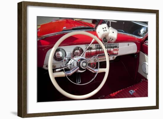 Dashboard at Classic Car Show, Kirkland, Washington, USA-Merrill Images-Framed Photographic Print