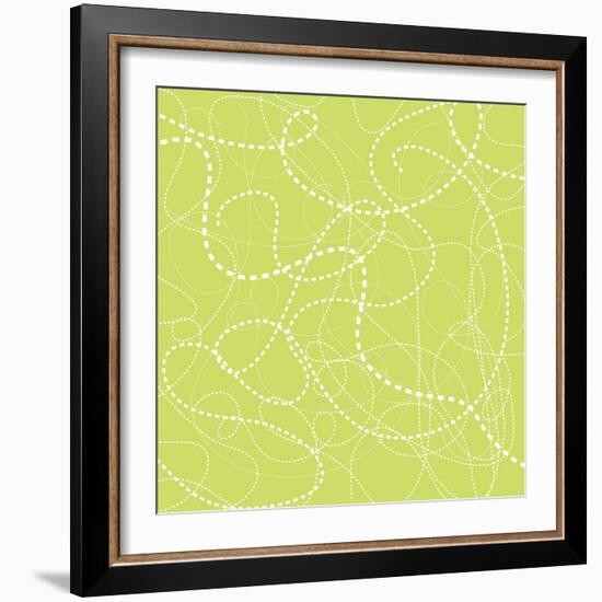 Dashes Green-Erin Clark-Framed Giclee Print