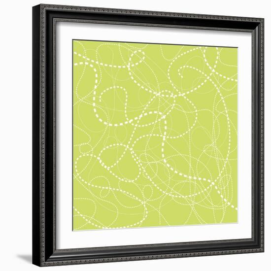 Dashes Green-Erin Clark-Framed Giclee Print