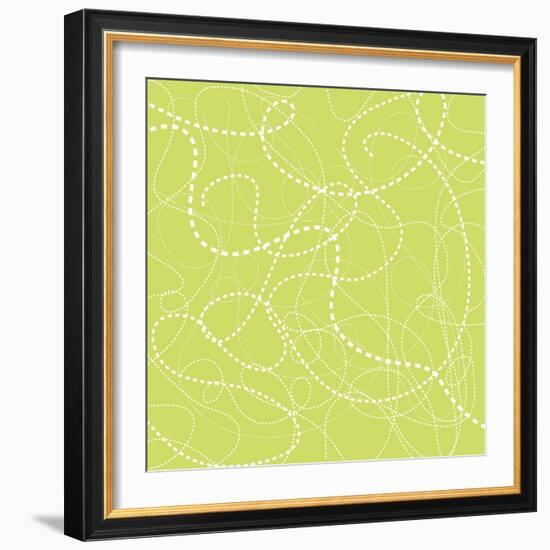 Dashes Green-Erin Clark-Framed Giclee Print