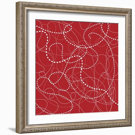 Dashes Red-Erin Clark-Framed Giclee Print