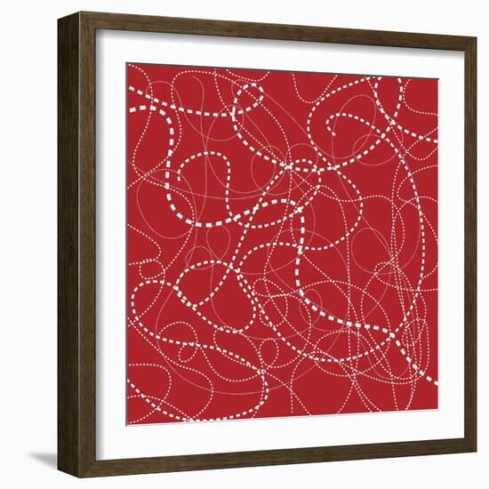 Dashes Red-Erin Clark-Framed Giclee Print